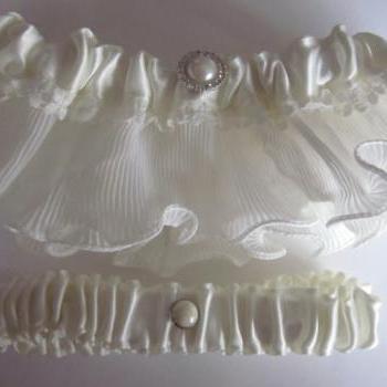 Bridal Garter - NEW 2012 Range - Modern Chic Bridal Garter Set
